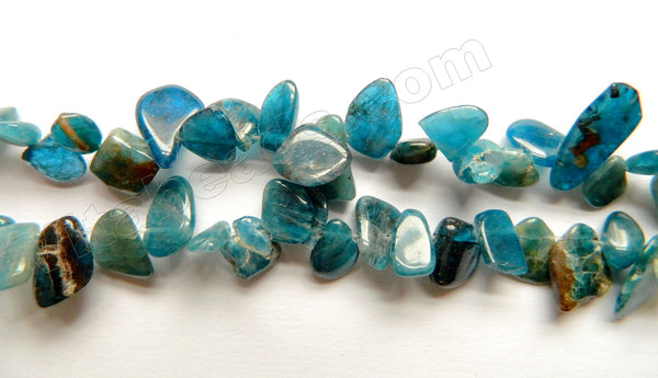 Natural Dark Blue Apatite A  -  Smooth Drop Nuggets 16"