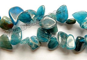 Natural Dark Blue Apatite A  -  Smooth Drop Nuggets 16"