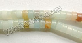 Light Golden Amazonite  -  Heishi Wheel Beads  15.5"