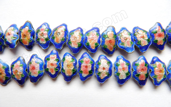 Enamel Beads, Butterfly, Blue EN 1795