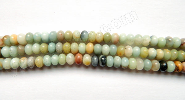 Golden Black Amazonite  -  Smooth Rondells  16"