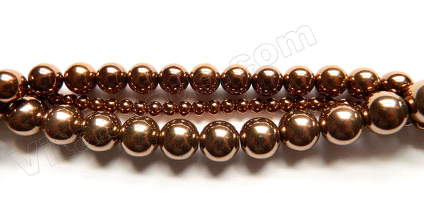 Bronze Hematite  -  Smooth Round  16"