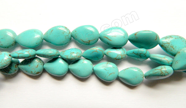 Cracked Blue Turquoise  -  Puff Drops  16"