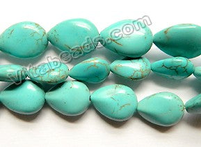 Cracked Blue Turquoise  -  Puff Drops  16"