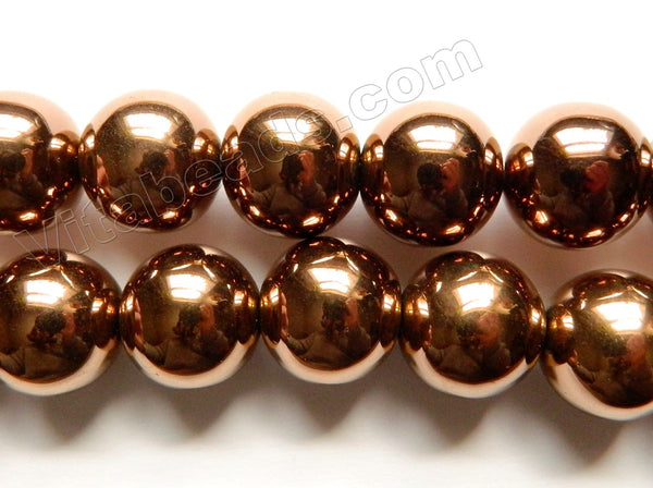 Bronze Hematite  -  Big Smooth Round  16"