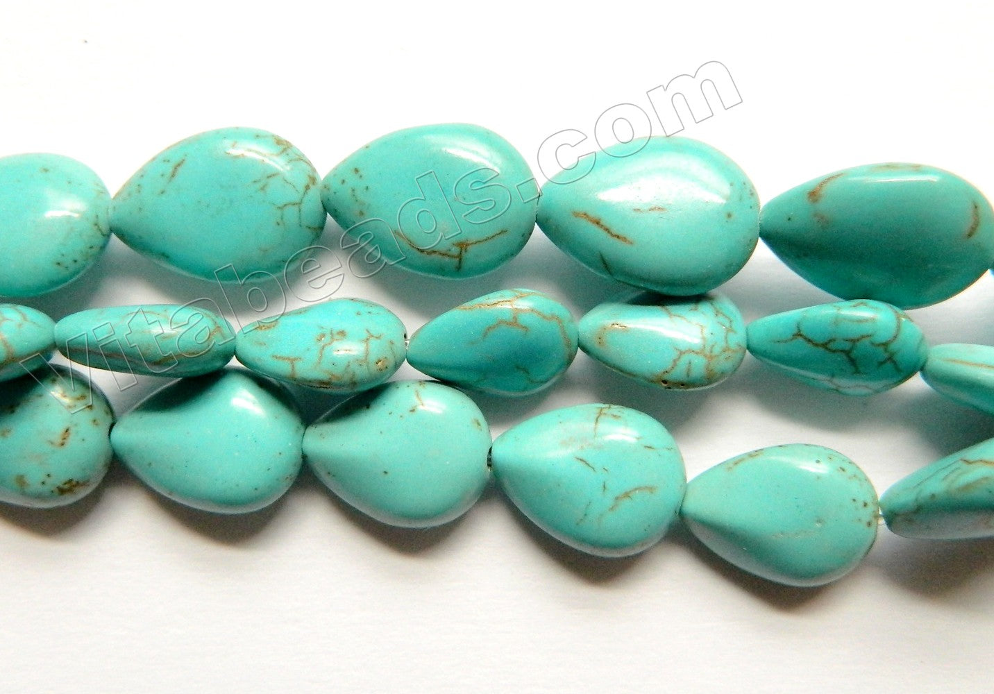 Cracked Blue Turquoise  -  Puff Drops  16"