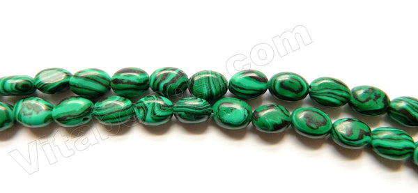 Malachite  (Manmade)  -  Small Puff Ovals 16"