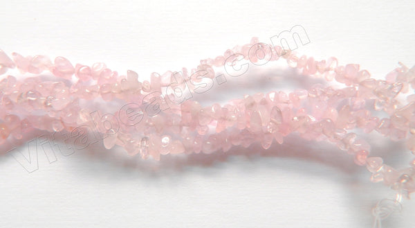 Natural Rose Quartz  -  Small Chip Nuggets 32"