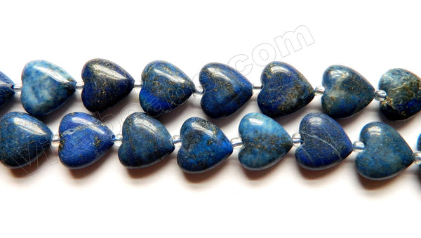 Natural  Lapis Lazuli   -  Puff Heart w/ Spacers  15"