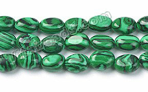 Malachite  (Manmade)  -  Small Puff Ovals 16"