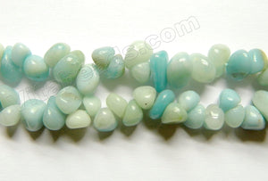 Amazonite A  -  Top Center Drilled Drop Nugget Beads  16"