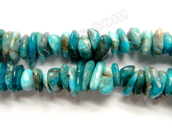 Apatite A  -  Center Drilled Slice Chips 16"