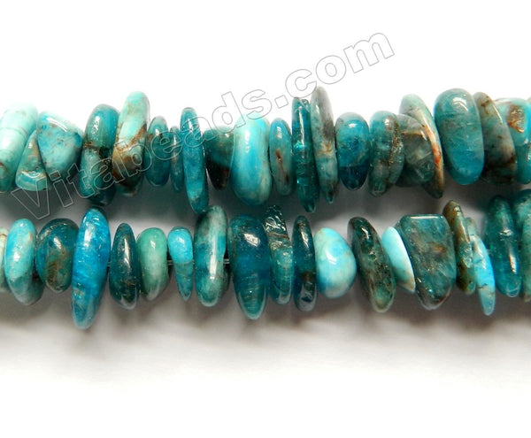 Apatite A  -  Center Drilled Slice Chips 16"