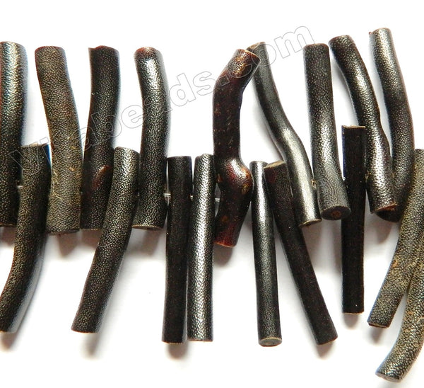 Black Sea Willow Natural Sponge Coral A  -  Long Tube Sticks  8"