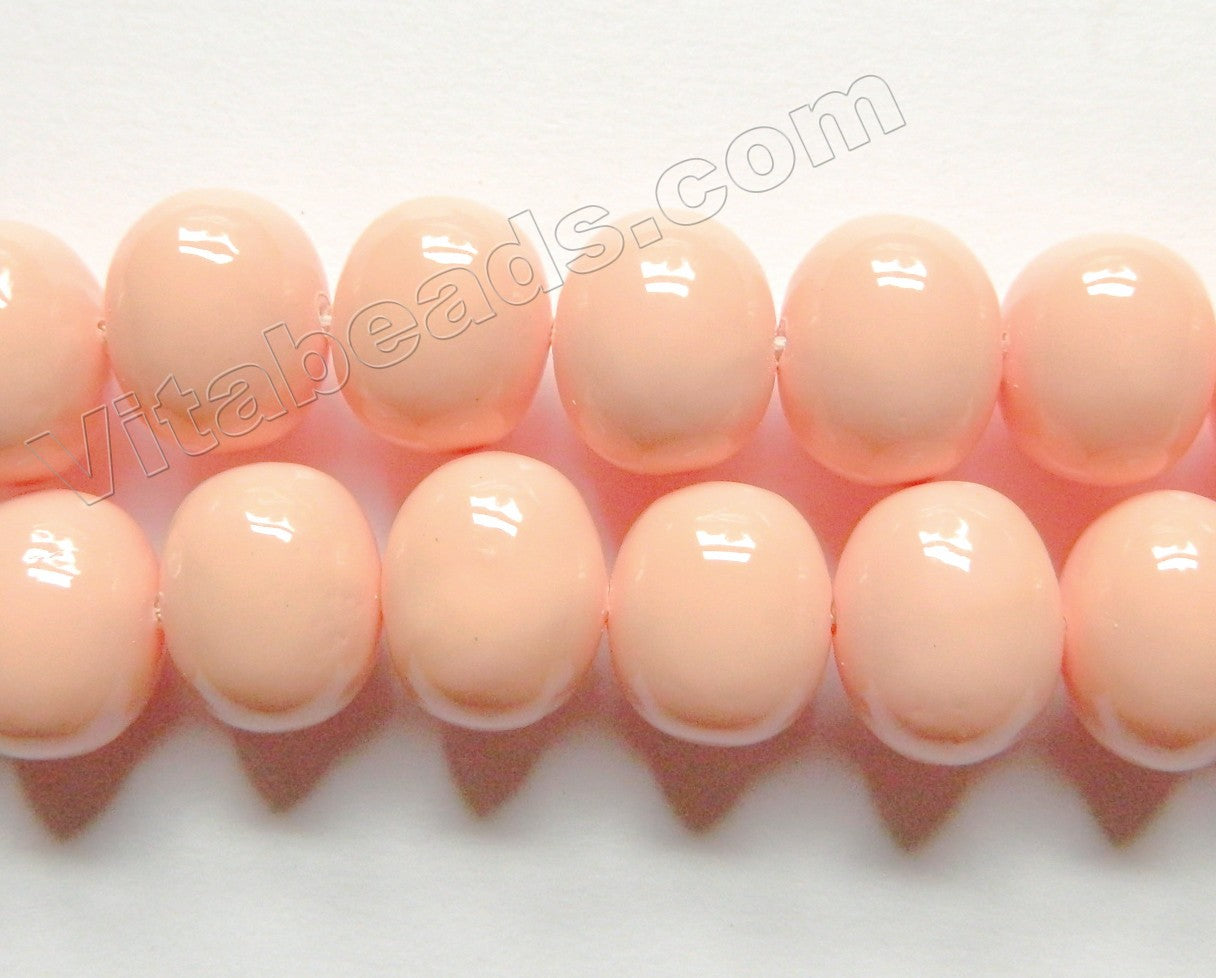 South Sea Pearl Shell  -  Smooth Potato  -  Light Yellow Peach  16"