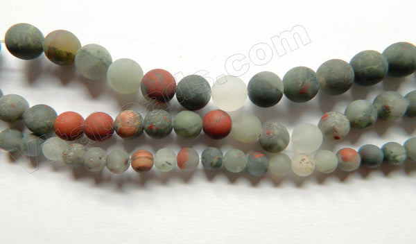 Matte Africa Blood Stone Natural  - Smooth Round  15"