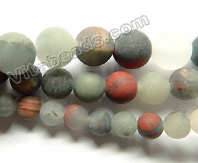 Matte Africa Blood Stone Natural  - Smooth Round  15"