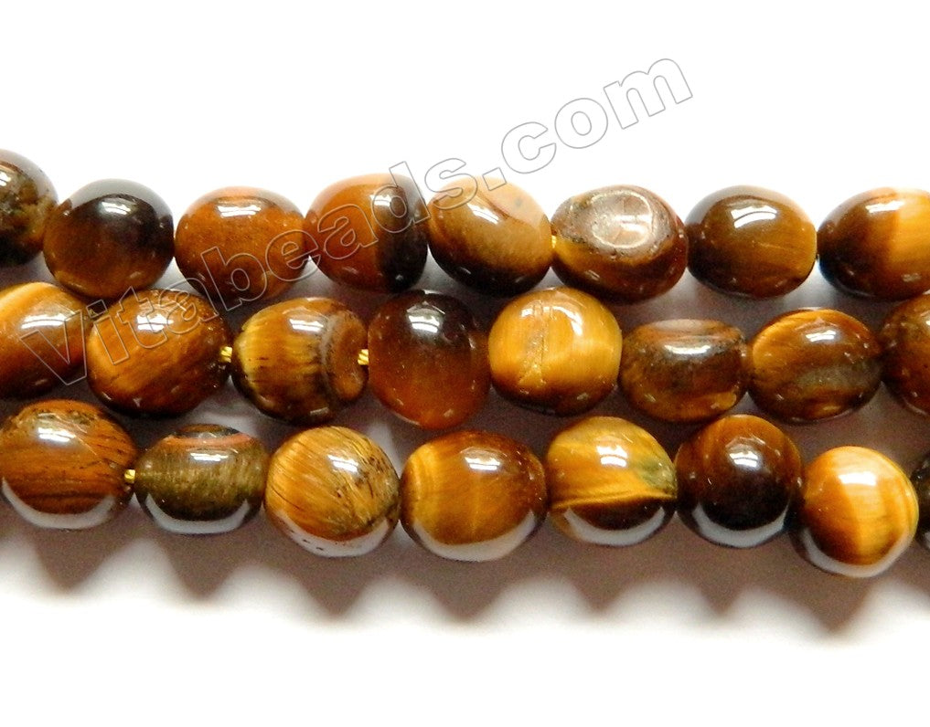 Tiger Eye AAA  -  Small Smooth Round Tumble 16"