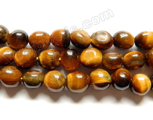 Tiger Eye AAA  -  Small Smooth Round Tumble 16"