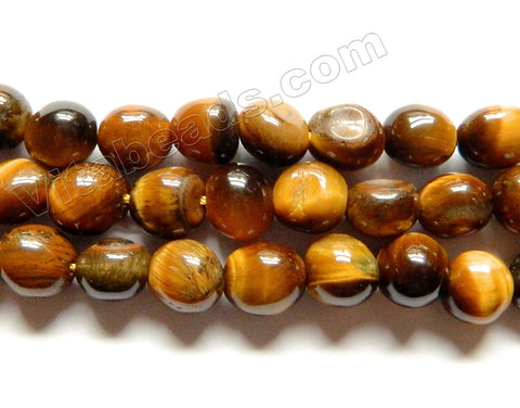 Tiger Eye AAA  -  Small Smooth Round Tumble 16"