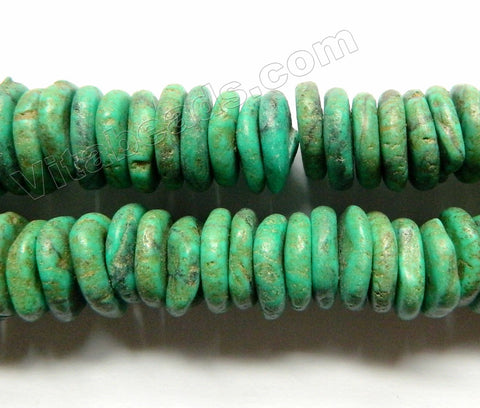 Bright Green Magnesite Turquoise  -  Graduated Saucers  16"