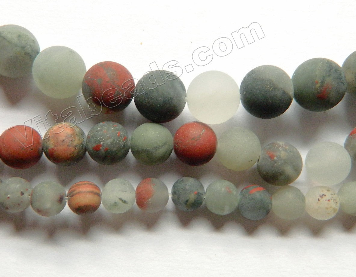 Matte Africa Blood Stone Natural  - Smooth Round  15"