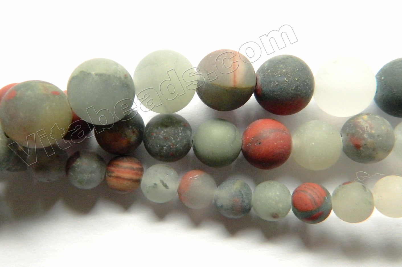 Matte Africa Blood Stone Natural  - Smooth Round  15"