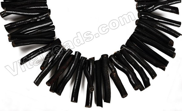Black Sea Willow Natural Sponge Coral A  -  Long Tube Sticks  8"