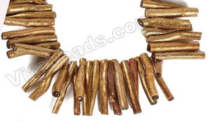 Gold Sea Willow Natural Sponge Coral A  -  Long Tube Sticks  8"