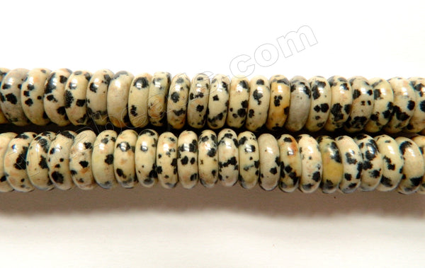 Dalmatian Jasper  -  Smooth Thin Buttons 8"