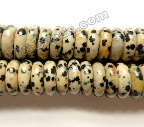 Dalmatian Jasper  -  Smooth Thin Buttons 8"
