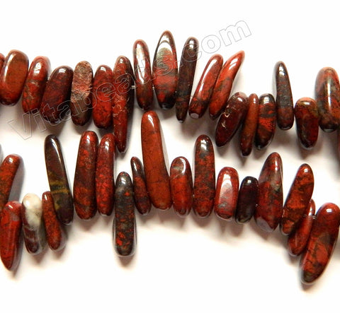 Dark Poppy Jasper  -  Smooth Sticks 16"