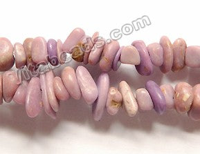 Natural Purple Phosphosiderite Stone  -  Small Chip Nugget Beads  16"