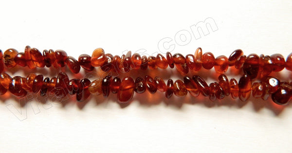 Natural Orange Garnet AAA  -  Small Chip Nuggets 17"