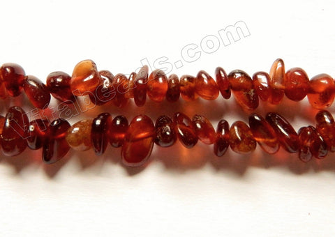 Natural Orange Garnet AAA  -  Small Chip Nuggets 17"