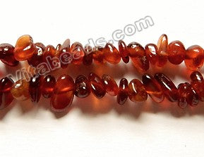 Natural Orange Garnet AAA  -  Small Chip Nuggets 17"