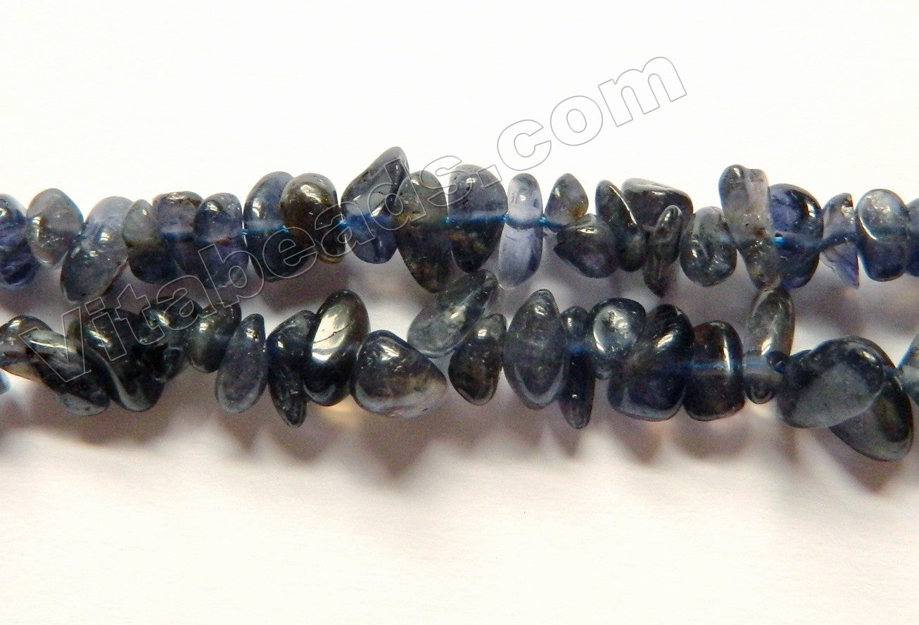   Natural Iolite A  -  Small Chip Nuggets  15.5"