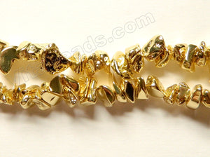 Gold Hematite  -  Chips 15"