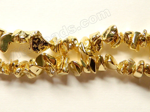 Gold Hematite  -  Chips 15"
