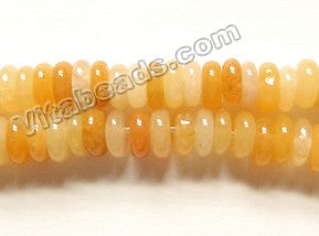 Mixed Honey Yellow Jade  -  Small Wheel Beads 15"