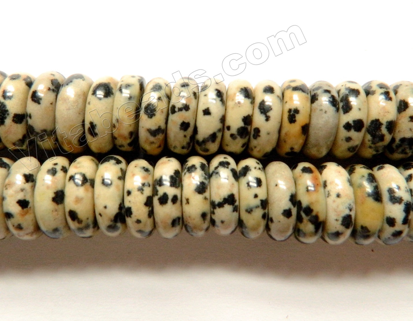 Dalmatian Jasper  -  Smooth Thin Buttons 8"