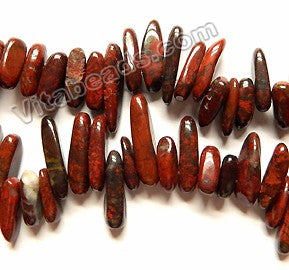 Dark Poppy Jasper  -  Smooth Sticks 16"