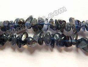   Natural Iolite A  -  Small Chip Nuggets  15.5"