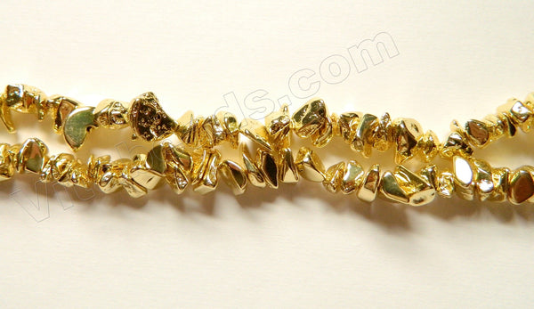 Gold Hematite  -  Chips 15"