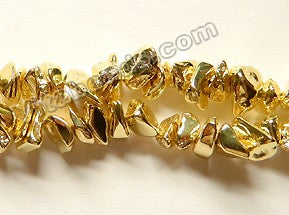 Gold Hematite  -  Chips 15"