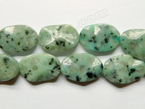 Kiwi Light Green - Wave Flat Ovals  16"