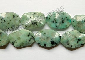 Kiwi Light Green - Wave Flat Ovals  16"