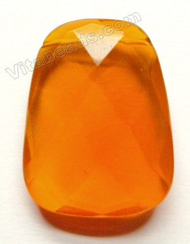 Orange Crystal  - 30x40mm Faceted Ladder Pendant
