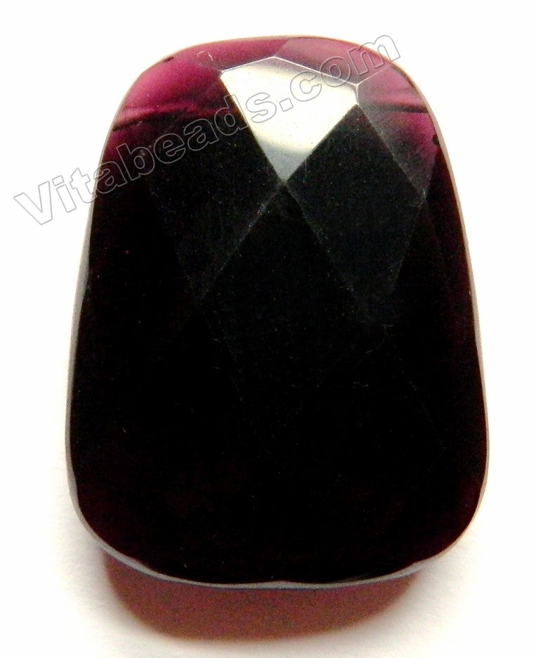 Red Fluorite - Faceted Ladder Pendant