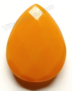 Faceted Pendant - Briolette - Orange Qtz  006